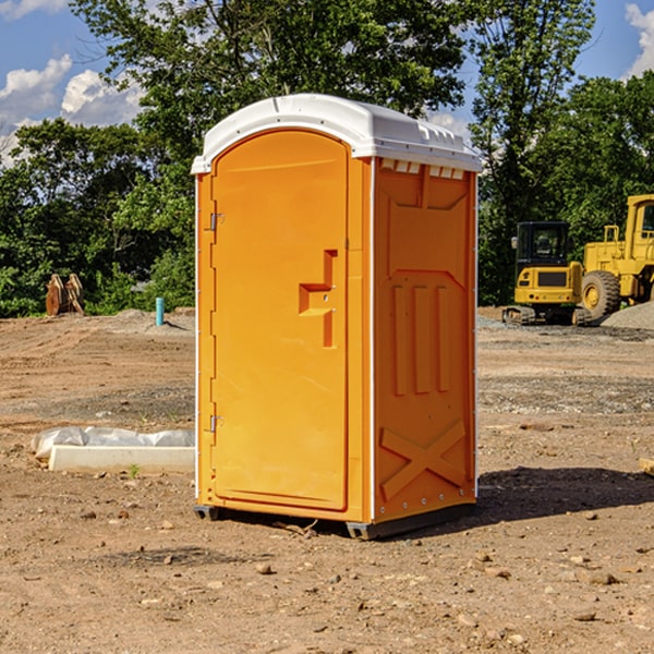 how often are the portable restrooms cleaned and serviced during a rental period in Skandia MI